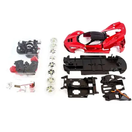 Model Kit Ferrari LaFerrari Red with Black Top (Skill 2) "Assembly Line" 1/24 Diecast Model Car by Maisto image {2}