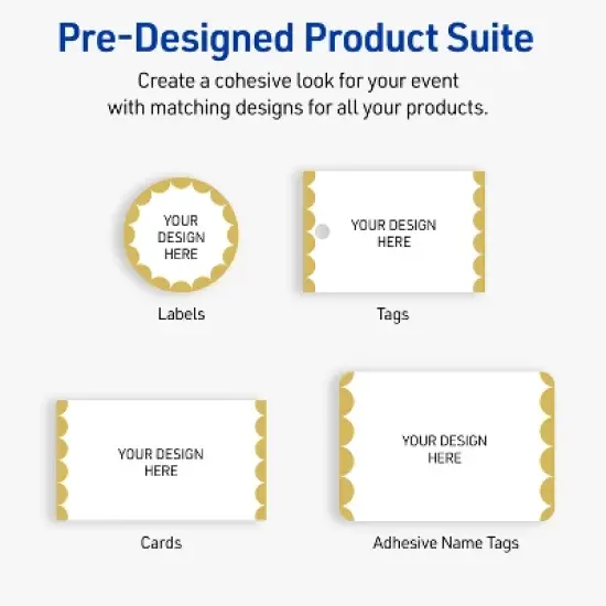 Avery 4.25" x 5.5" Cards, Gold Edge Dots, 20 ct image {6}