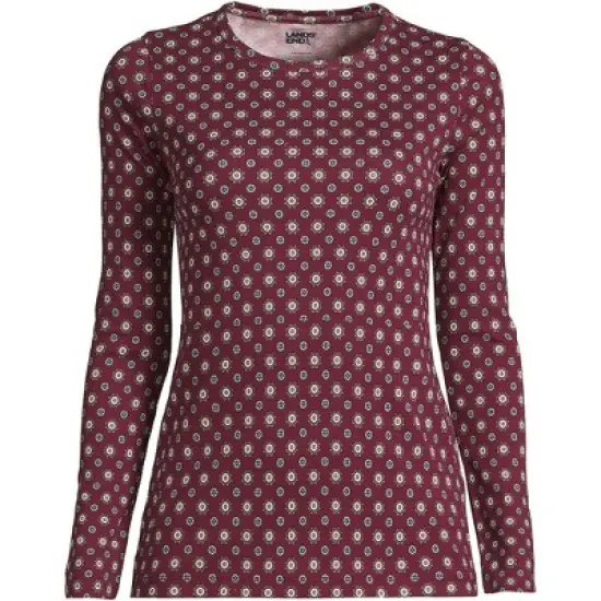 Lands' End Women's Tall All Cotton Long Sleeve Crewneck T-Shirt image {17}