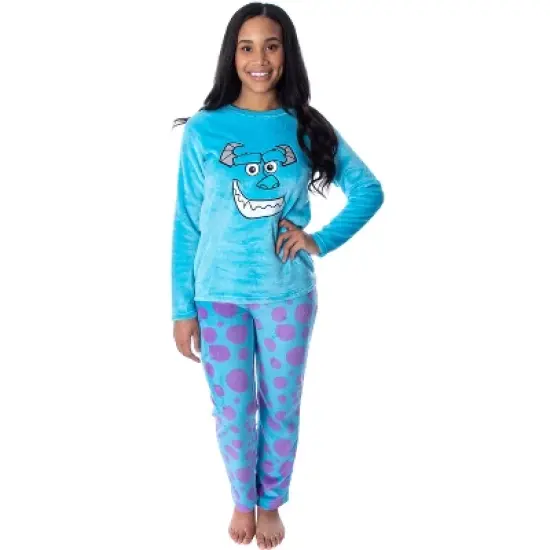 Disney Women's Monsters Inc. Sulley Character Plush Fleece 2 Piece Pajama Set Sulley image {4}