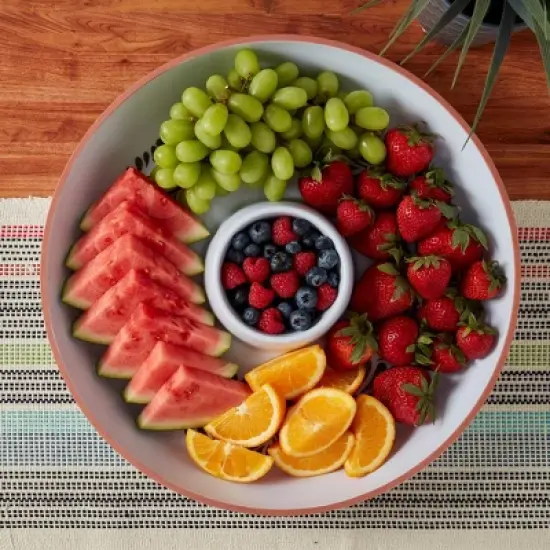 Infuse 16" Melamine Chip and Dip Black image {2}