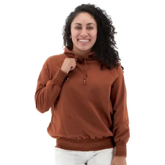 Aventura Clothing Women's Nevis Raglan Long Sleeve Hooded Pullover Sweatshirt image {3}