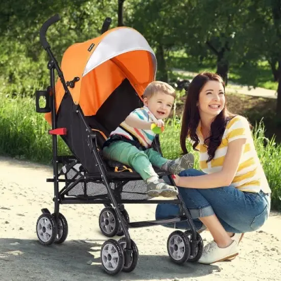 Infans Folding Lightweight Baby Toddler Umbrella Travel Stroller w/ Storage Basket image {1}