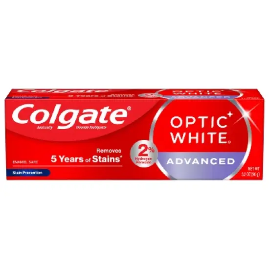 Colgate Optic White Advanced Hydrogen Peroxide Toothpaste - Icy Fresh - 3.2oz image {9}