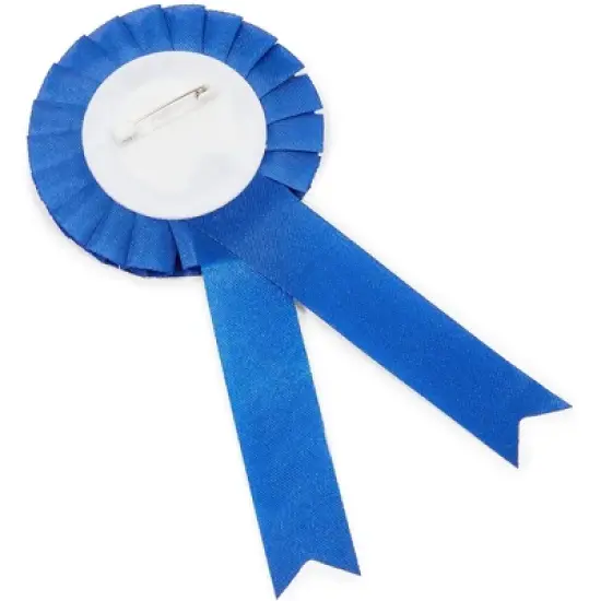 Blue Panda 12 Pack Blue Rosette Award Ribbons Set, Winner for Arts and Crafts (3 x 6 Inches) image {4}