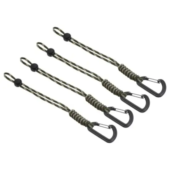 Unique Bargains Braided Wrist Polyester Keychain Badge Lanyard with Snap Hook 4 Pcs image {11}