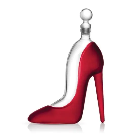 Godinger Silver 22 fl oz Runway High Heel Decanter Red image {2}
