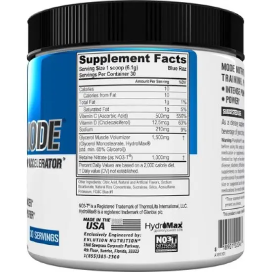 Evlution Nutrition PumpMode - Stimulant Free Pump Accelerator - 30 Servings image {1}