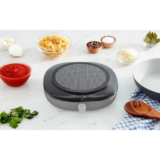 Dash Everyday Electric Cooktop: 1200W, Smooth Top, 1 Burner, Countertop, Gray image {9}