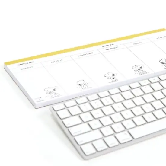 Yoobi 13.2"x4.8" Peanuts Notepad Yellow Snoopy Dance, School Supplies image {4}