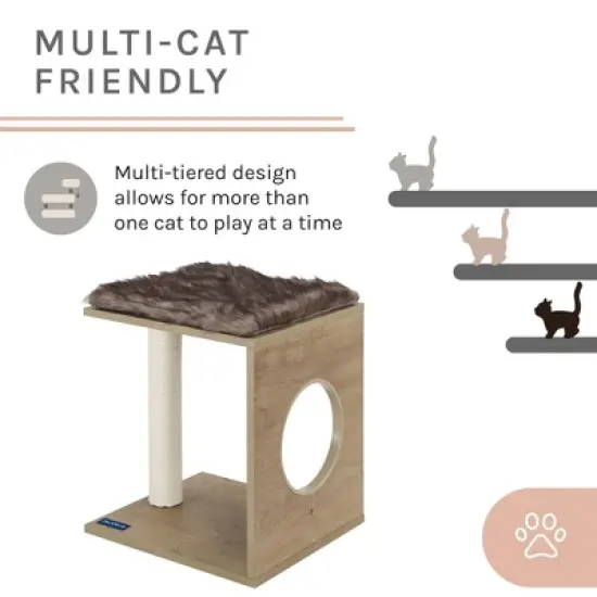 Sam's Pets Sheree 17"  Cat Tree In Light Brown image {6}