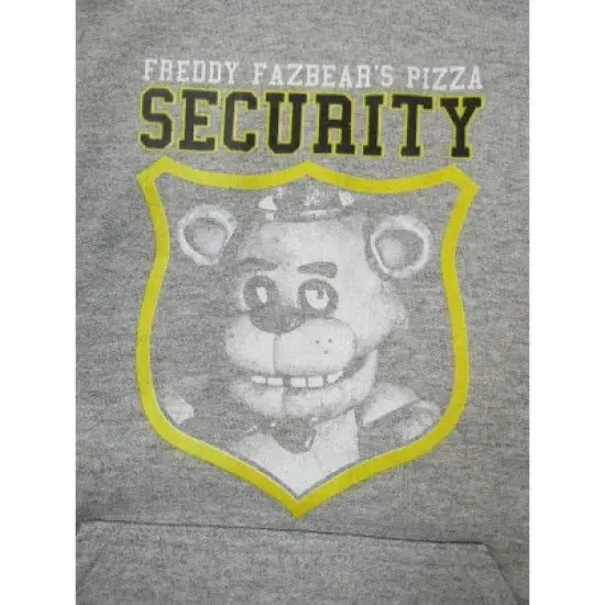 Five Nights at Freddy's Fazbear's Pizza Security Youth Athletic Gray Hoodie image {1}