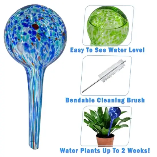 5 Star Super Deals Plant Watering Globes - Automatic Watering Bulbs - 4pc Mini image {1}