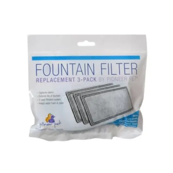 Pioneer Pet 3 Pack of Replacement Filters for Plastic Fountains, 3 Filters Per Pack image {2}