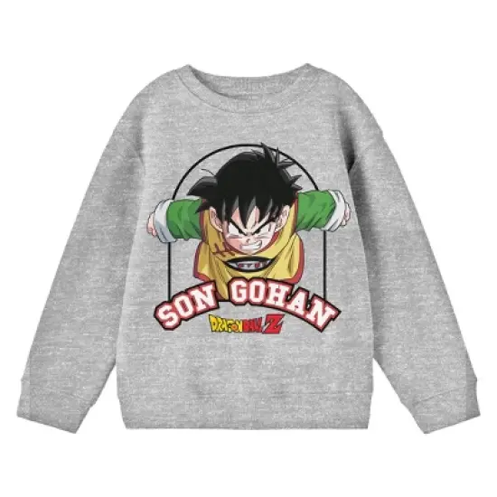 Dragon Ball Z Son Goku Crew Neck Long Sleeve Athletic Heather Youth Sweatshirt image {2}