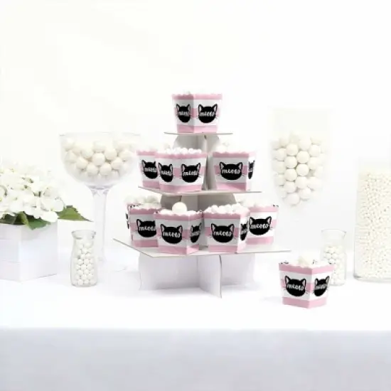 Big Dot of Happiness Purr-fect Kitty Cat - Party Mini Favor Boxes - Kitten Meow Baby Shower or Birthday Party Treat Candy Boxes - Set of 12 image {1}