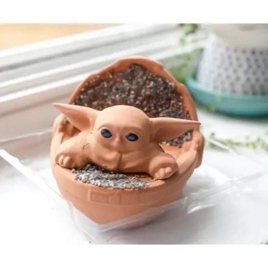Joseph Enterprises, Inc Star Wars: The Mandalorian The Child Baby Yoda Chia Pet Decorative Planter image {5}