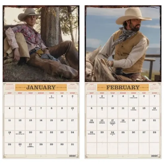 Trends International 2026 Yellowstone Bilingual French From the Bunkhouse 12"x12" Wall Calendar image {5}