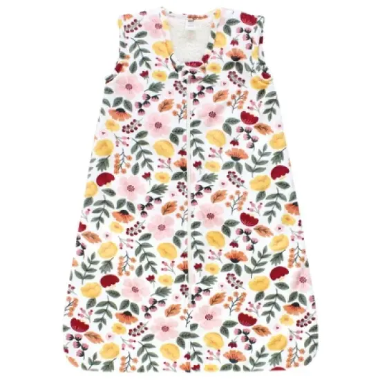 Hudson Baby Girls Plush Faux Fur Sleeping Bag, Wearable Blanket, Fall Botanical image {2}