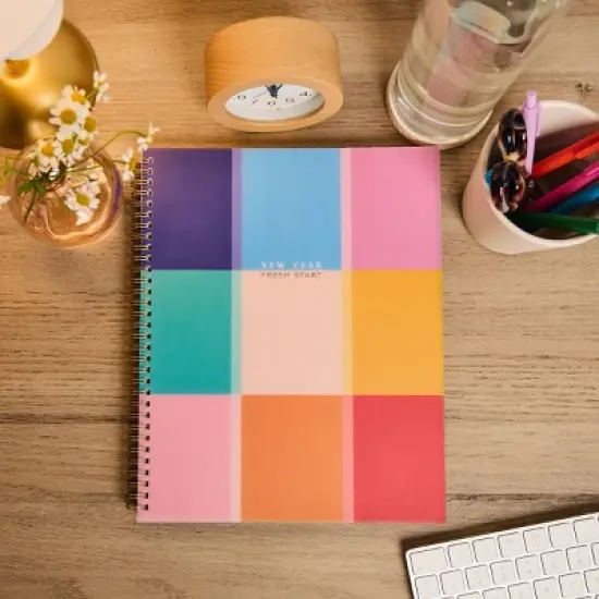 Happy Brands Organized July 2025 - June 2026 Weekly/Monthly Planner 9.37"x11.12" Multicolor Cool Brights image {16}