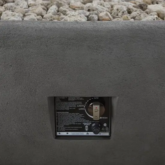 Riverside Large Oval Fire Bowl - Shale - Real Flame image {3}