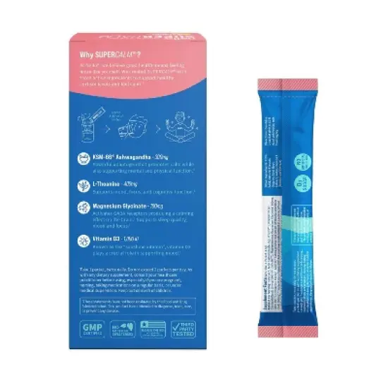 Nello Supercalm Calming Drink Mix Supplement Powder - Raspberry Lemonade - 10ct image {4}