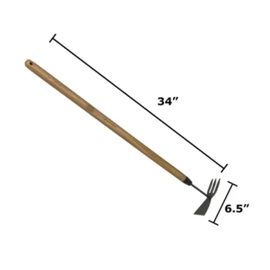 DeWit Junior Hoe &ndash; Double Long Handle, Lightweight & Durable Gardening Tool image {1}