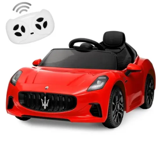 Licensed Maserati Gran Cabrio Ride-On Car for Kids, 12V Battery Powered, Remote Control, Spring Suspension, Double Doors, LED Lights image {10}