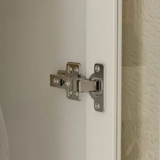 Famapy Modern White Pantry Cabinet With  Glass Doors image {7}