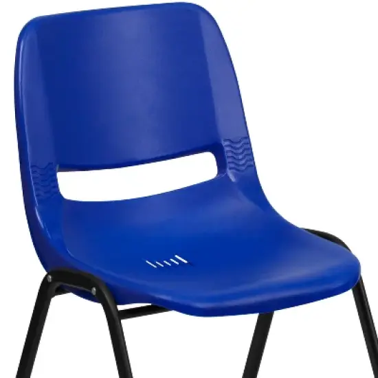 Emma and Oliver Ergonomic Kid's Shell Stack Chair - 12" Seat Daycare Home School image {6}