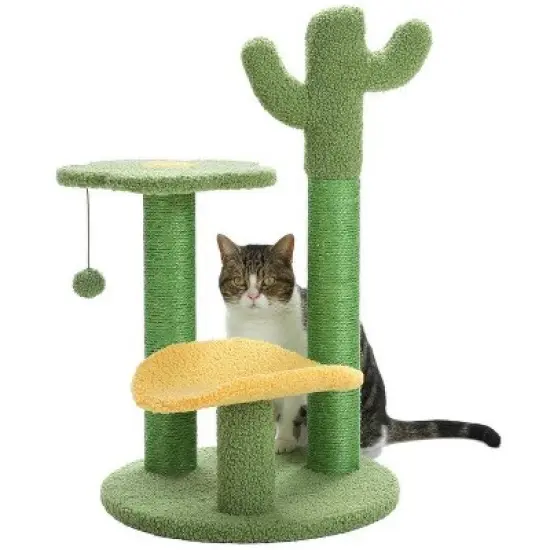 Multi-Level Indoor Cat Tree with Perch & Ball & Scratching Posts image {15}