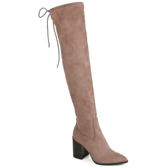 Journee Collection Womens Paras Tru Comfort Foam Wide Calf Stacked Heel Over The Knee Boots image {12}