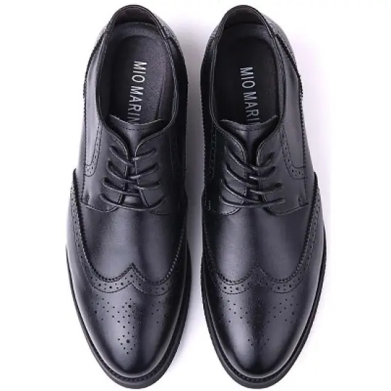 Mio Marino Men's Speckled Wingtip Laced Dress Shoes image {1}