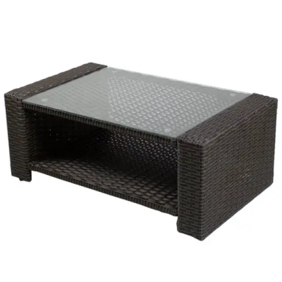 Northlight 4-Piece Georgetown Resin Wicker Outdoor Patio Conversation Set with Cushions image {4}