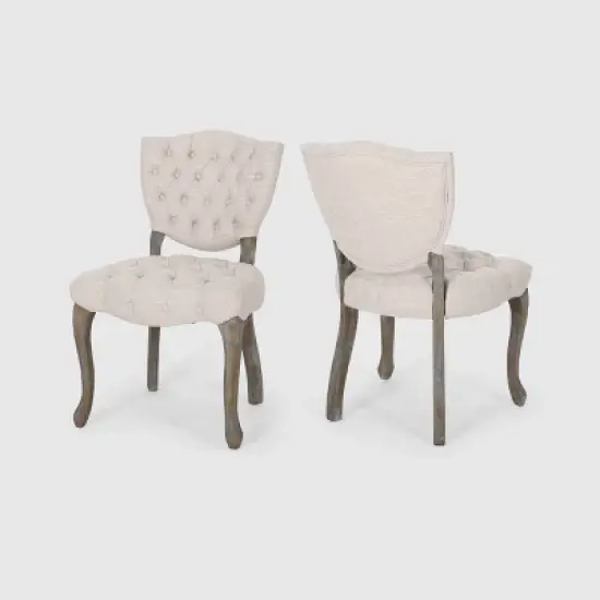 Set of 2 Crosswind Tufted Dining Chair - Christopher Knight Home image {4}