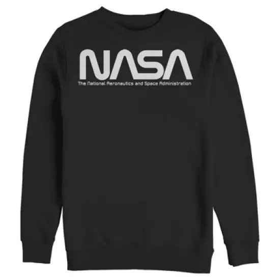Men's NASA Text Simple Logo Sweatshirt image {2}