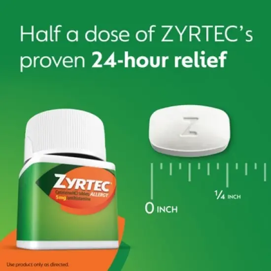 Zyrtec Adult Treatment 5mg Cetirizine Tablet - 35ct image {4}