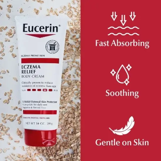 Eucerin Eczema Relief Body Cream for Dry Skin Unscented image {10}