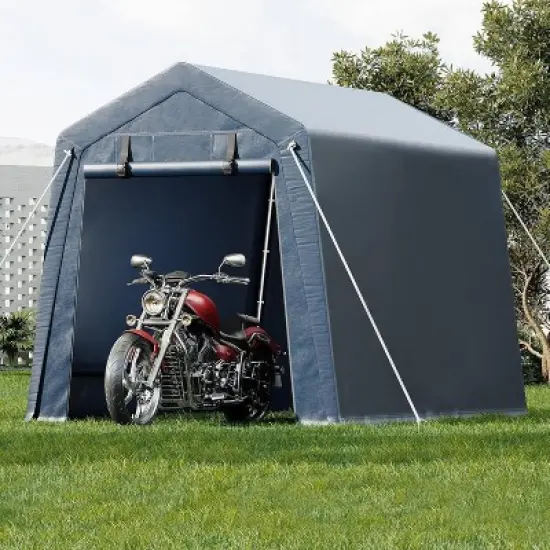 GustoWave Waterproof Portable Garage Shelter Shed Carport for Motorcycle Bike image {5}