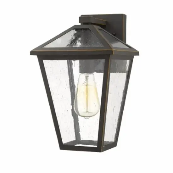 Talbot Outdoor Wall Sconce - Classic Glass & Rubbed Bronze, Dimmable, Wet Rated, 100W image {4}
