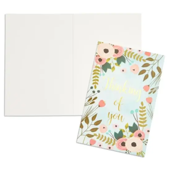 Best Paper Greetings 48 Pack Thinking of You Cards with Envelopes Box Set for All Occasions, Flower Designs, Gold Foil, 4x6 In image {5}