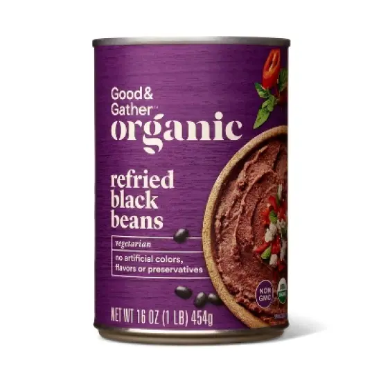 Organic Refried Black Beans 16oz - Good & Gather&trade; image {3}