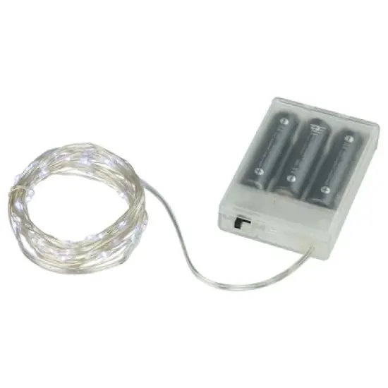 Northlight LED Micro Fairy Christmas Lights - Pure White - 16.25' Copper Wire - 100ct image {7}