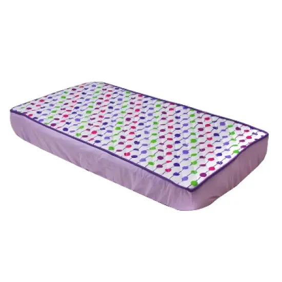 Bacati - Botanical Purple Changing Pad Cover image {7}