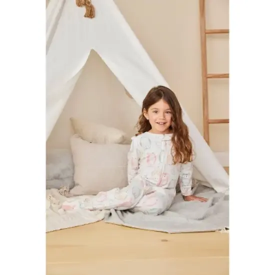 Carter's Just One You&reg;️ Toddler Girls' 2pk Florals and Owls Fleece Footed Pajama - Ivory/Green image {4}