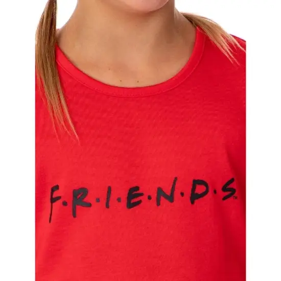 Friends TV Show Girls' TV Series Logo 3 Piece Pajama Shortie Lounge Set image {3}