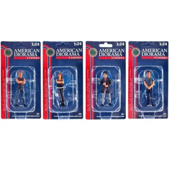 "Car Meet 3" 8 piece Figure Set for 1/24 Scale Models by American Diorama image {2}