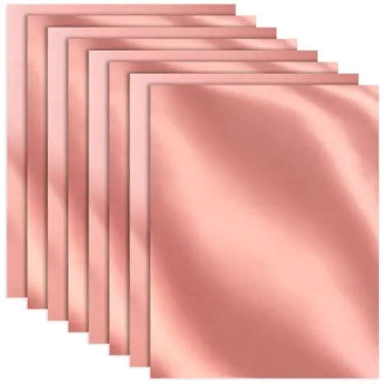 Bright Creations 50 Pack Metallic Rose Gold Cardstock Sheets for Arts and Crafts, Single-Sided, 8.5 x 11 In image {8}