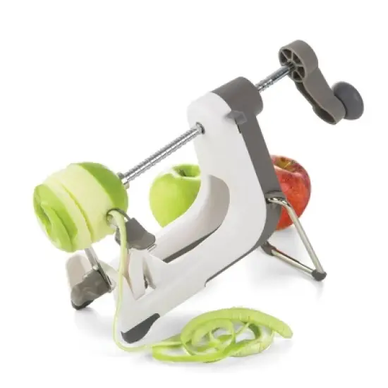 PL8 Professional Apple Machine: Stainless Steel Fruit & Vegetable Peeler, Dishwasher-Safe, Gray/White Finish image {9}