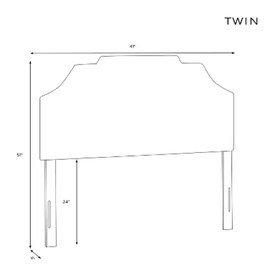 Ever Notched Border Headboard in Patterns - Skyline Furniture image {5}